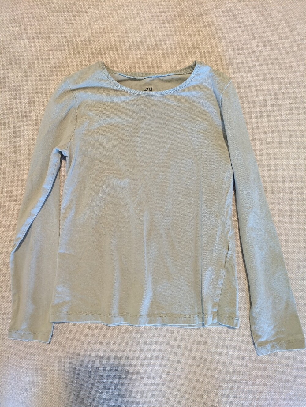 H&M Kids Long-Sleeve Light Blue Crew Neck Top